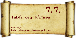 Takácsy Tímea névjegykártya