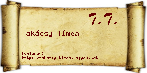 Takácsy Tímea névjegykártya