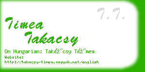 timea takacsy business card